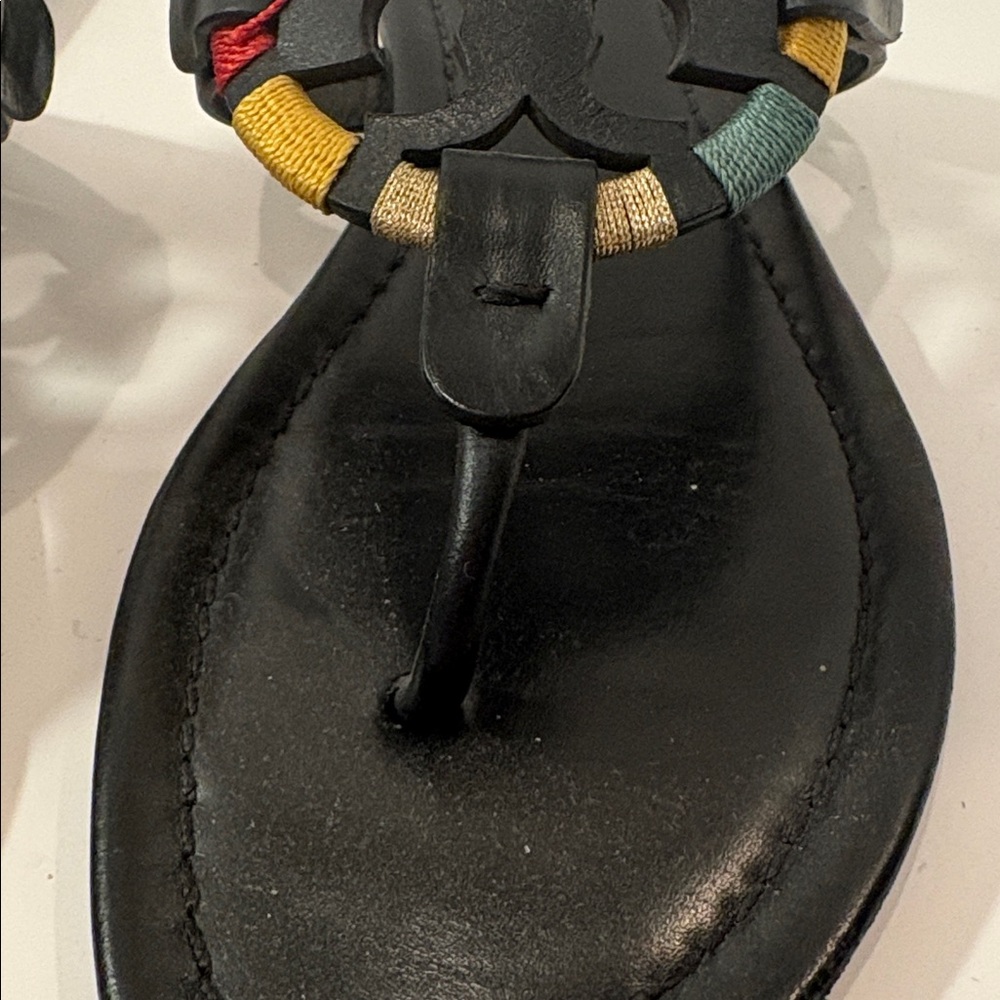 Colorful Tory Burch Miller Logo‎ Black Sandals 9.5 - Picture 5 of 9